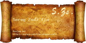 Sereg Zsófia névjegykártya