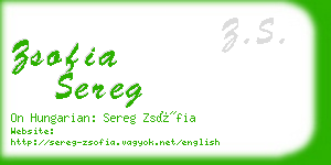 zsofia sereg business card